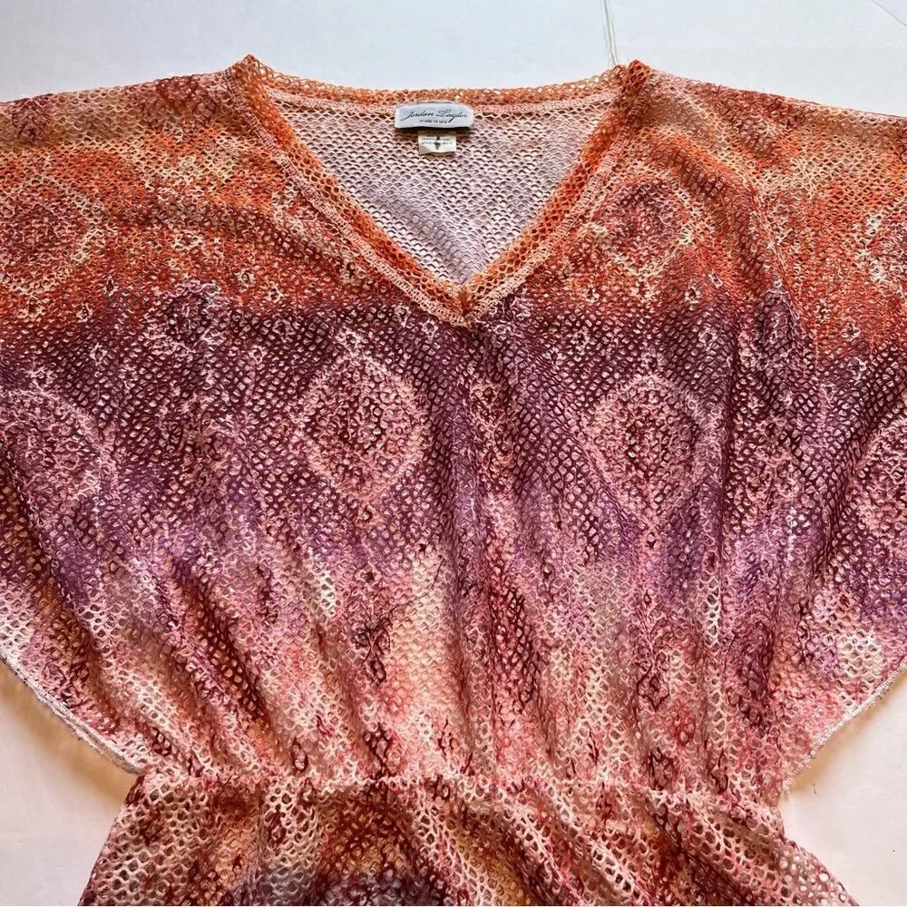 Jordan Taylor Women's Swim Cover-up Orange/Lavender/Pink size Small